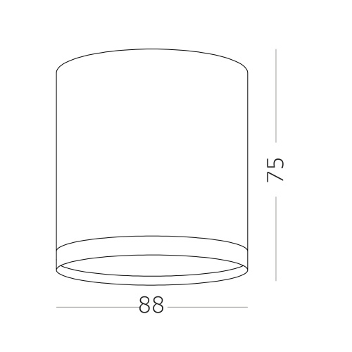 ST113.442.09 Светильник потолочный Черный LED 1*9W 4000K 702Lm Ra>90 120° IP20 D88xH75 170-240V Накладные светильники