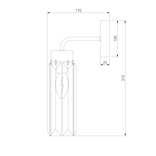  Eurosvet 60163/1/ настенный светильник/ латунь