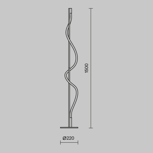 Напольный светильник (торшер) Maytoni MOD166FL-L15B3K
