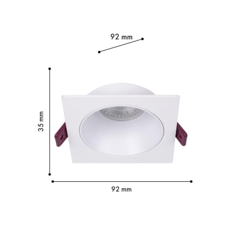 Врезной светильник Favourite 4525-1C, врезной светильник, L92xW92xH35, cutout:D75, 1xGU10x35W, IP20, excluded