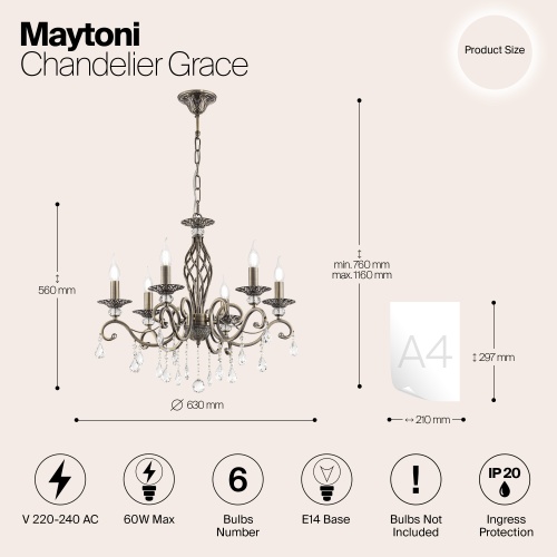 Люстра Maytoni RC247-PL-06-R
