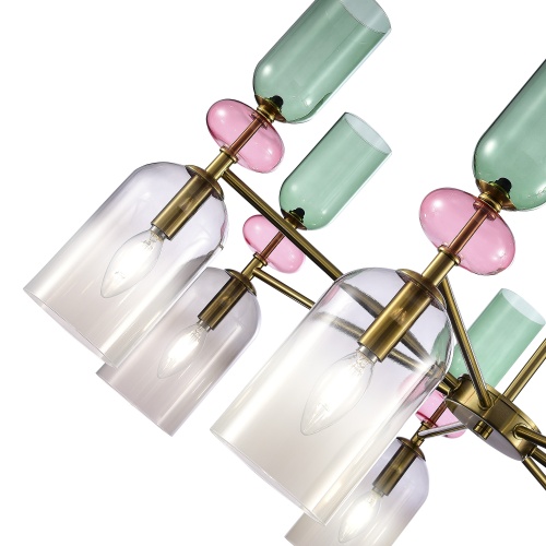 SL2000.202.07 Люстра потолочная ST-Luce Золотистый/Дымчатый E14 7*40W ДЖЕА