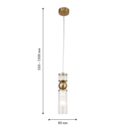 Подвес F-Promo 4737-1P, подвес, D80xH350/1500, 1xE14x40W, excluded