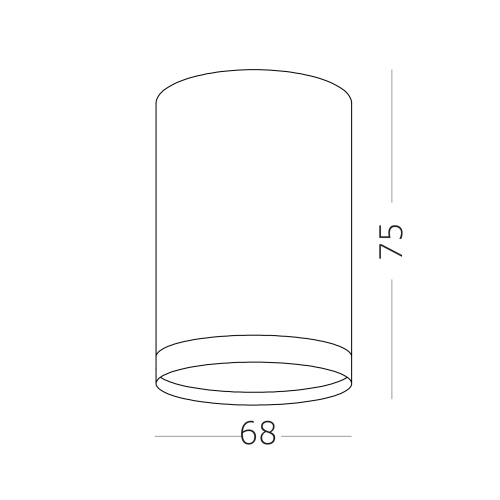 ST113.542.05 Светильник потолочный Белый LED 1*5W 4000K 390Lm Ra>90 120° IP20 D68xH75 170-240V Накладные светильники