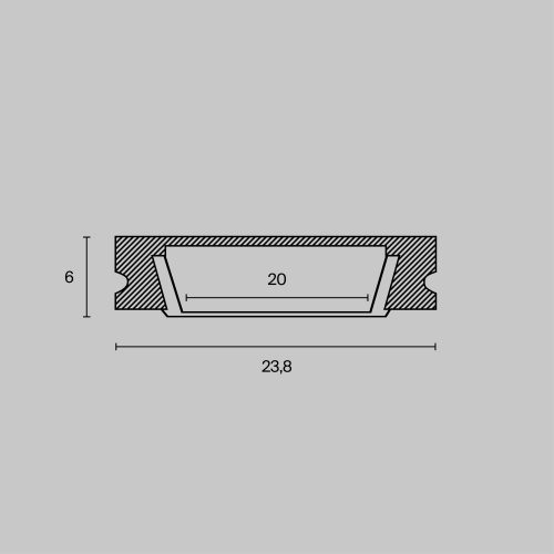 Профиль Led Strip ALM002S-2M