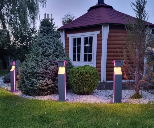 Светильник Kink Light уличный Келси, подсветка розовая 09205-F,16(10)