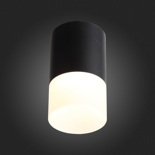 ST100.402.05 Светильник потолочный Черный LED 1*5W 3000K 390Lm Ra&gt;80 120° D64xH110 170-240VV Накладные светильники