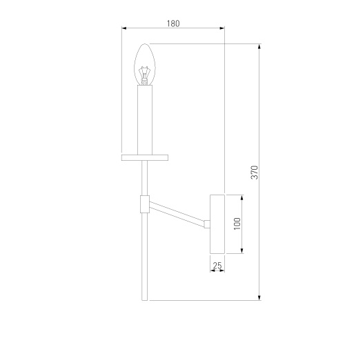 Eurosvet 60142/1 хром/настенный светильник