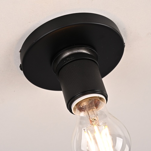 Потолочный Светильник Rh Utilitaire Socket Flushmount Black от Imperiumloft 123676-22