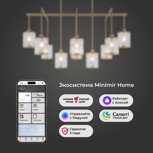 Потолочный светильник Eurosvet 60144/10 золото Smart