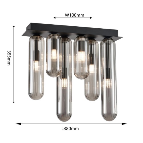 Потолочный светильник Favourite 4454-6P, потолочный светильник, L380xW100xH355, 6xG9x28W, excluded