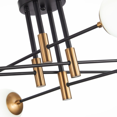 SL1203.402.08 Люстра потолочная ST-Luce Бронза,Черный/Белый E27 8*40W ЛИМАНО