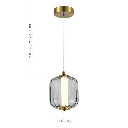 SL1193.313.01 Подвес ST-Luce Латунь/Дымчатый LED 1*10,8W 3000K САММЕР