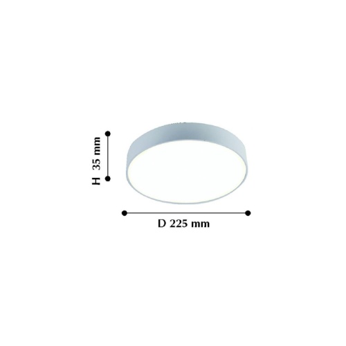 Потолочный светильник Favourite 2065-30C, потолочный светильник, D225xH40, LEDx30W, AC:100-240V, IP21, 2550LM, 4000K, included