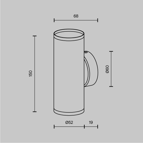Настенный светильник (бра) Technical C068WL-02B