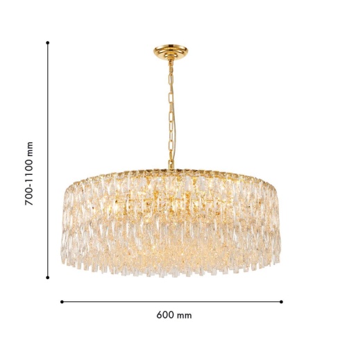 Подвесная люстра Favourite 4722-18P, подвесная люстра, D800xH700/1100, 18xE14x40W, excluded