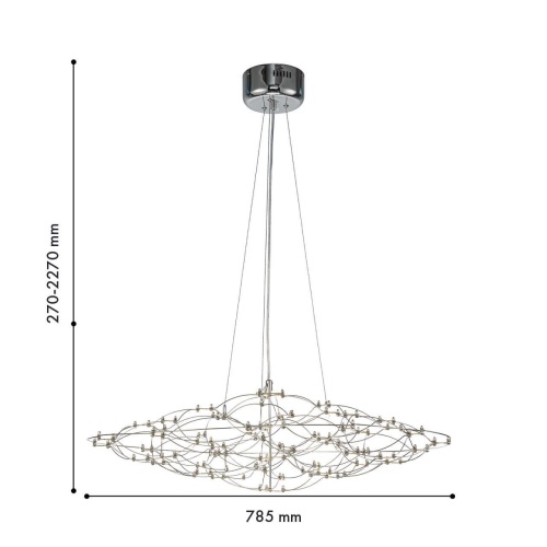 Подвесная люстра Favourite 4305-8P, подвесная люстра, D785xH270/2270, LEDx46W, 5580LM, 3000K/4500K/6000K, included, remote control