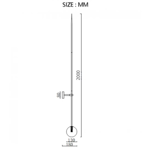 Настенный Светильник Lines Ball 200 Black от Imperiumloft 178056-26