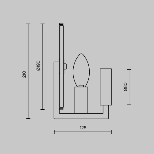 Настенный светильник (бра) Maytoni MOD099WL-01G2