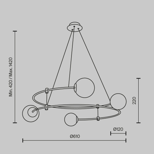 Подвесной светильник Maytoni MOD317PL-04G