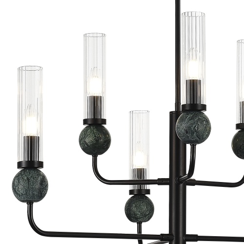 SL1244.403.06 Светильник подвесной ST-Luce черный/прозрачный E14 6*40W МЕДЕА