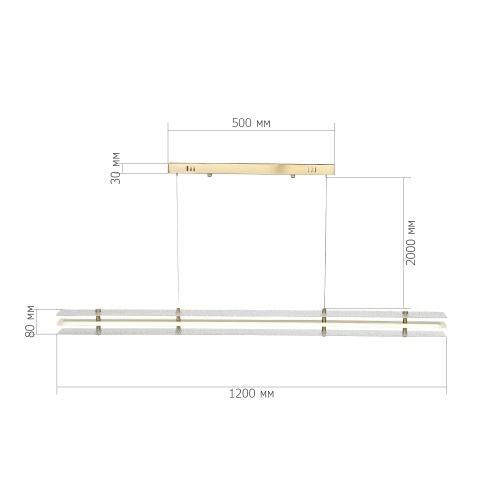 SL6245.223.01 Светильник подвесной ST-Luce золотистый/Прозрачный LED 1*30W 4000K FAGY