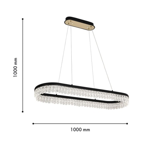 Подвесная люстра F-Promo 4187-1U, люстра, L1000xW300xH130/1000, LEDx84W, 3780LM, 3000-6000K, included, remote control