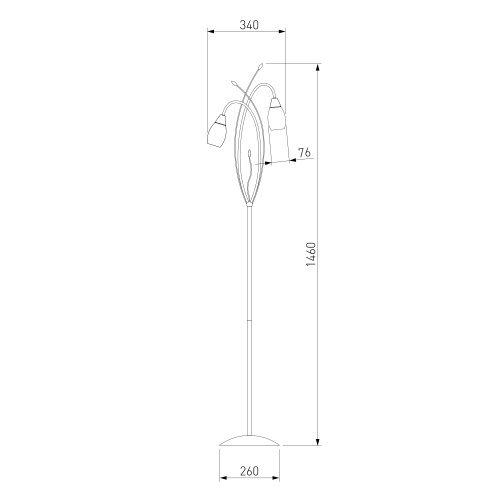 Напольный светильник Eurosvet 22080/2F хром