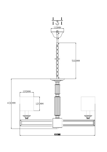 Люстра подвесная Moderli V2622-5P Katar 5*E14*60W