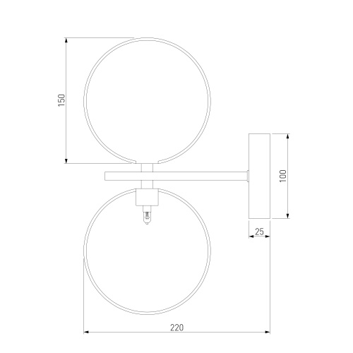 Настенный светильник Eurosvet 50292 хром/дымчатый