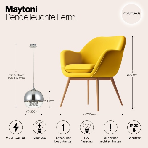 Подвесной светильник Maytoni P140-PL-170-1-N