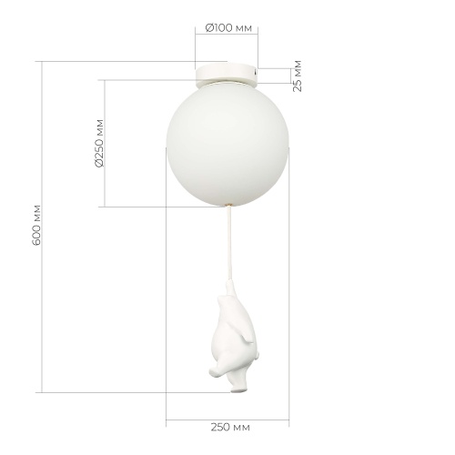 SLE115422-01 Подвес Белый/Белый E27 1*60W MODENA