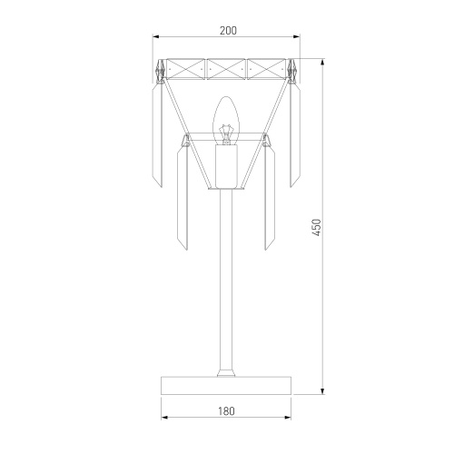 Настольный светильник Eurosvet 01136/1 хром/прозрачный хрусталь Strotskis