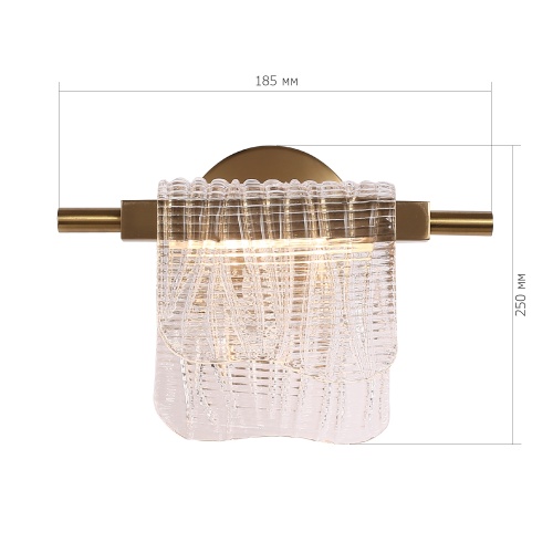 SL6021.201.06 Светильник настенный ST-Luce золотистый/прозрачный LED 1*6W 3000K VOILE