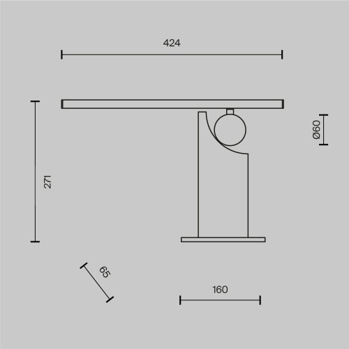 Настольный светильник Maytoni MOD467TL-L9B3K