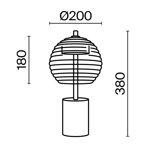 Настольный светильник Maytoni P060TL-L12BK